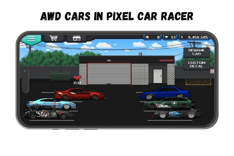 AWD CARS IN PIXEL CAR RACER